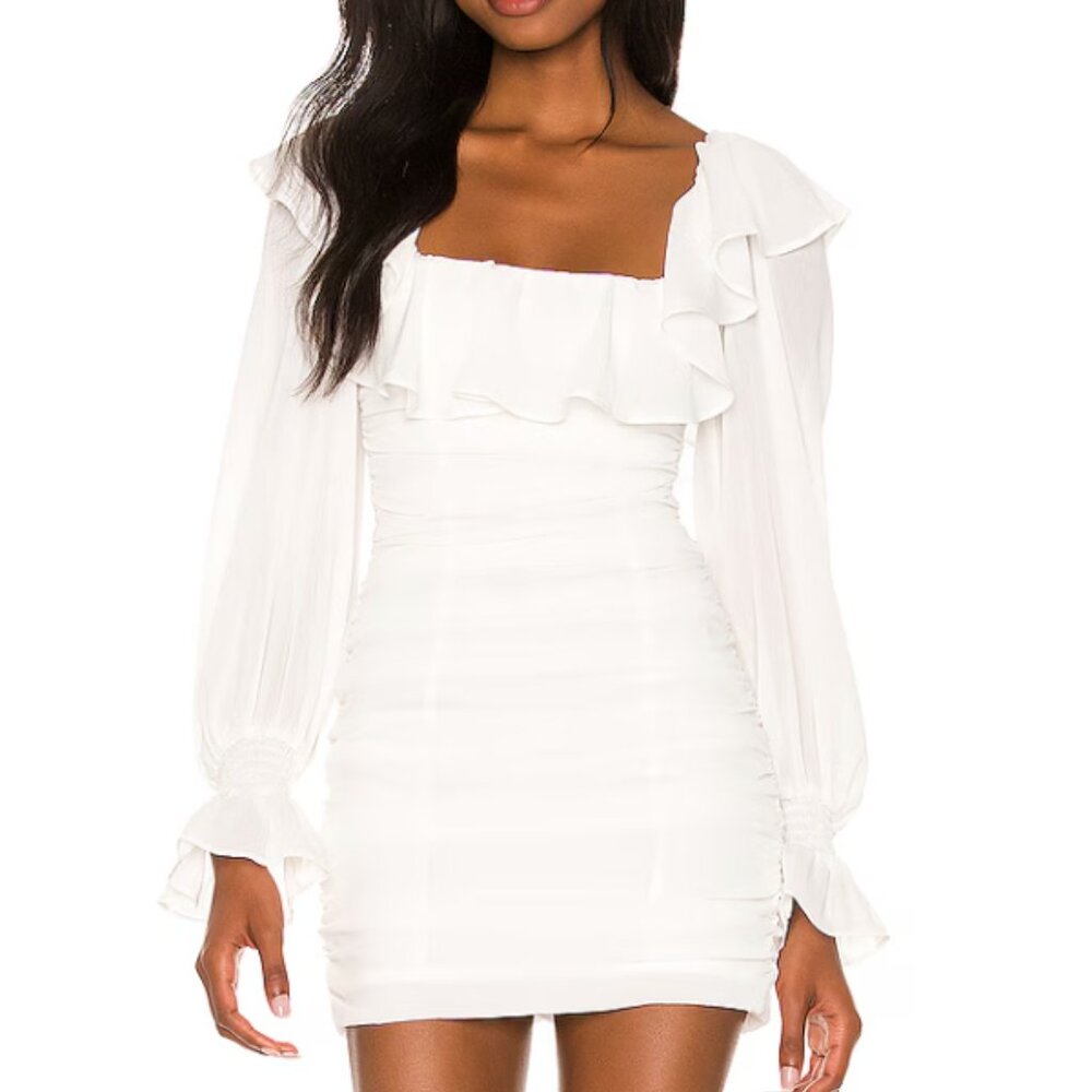 Camila Coelho Valerie Mini Dress White Size M
